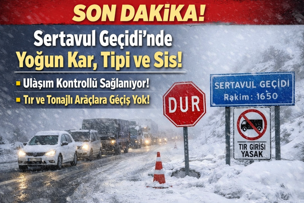 Mut Sertavul Geçidi’nde ulaşım kontrollü sağlanıyor